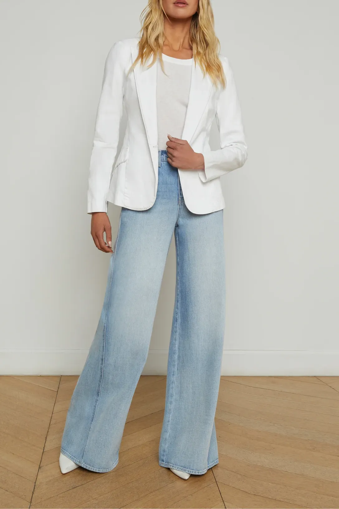 Baldwin Denim Blazer | Blanc