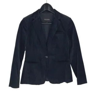 Banana Republic Womens One-Button Lapel Blazer Velvet Jacket Black Size 0