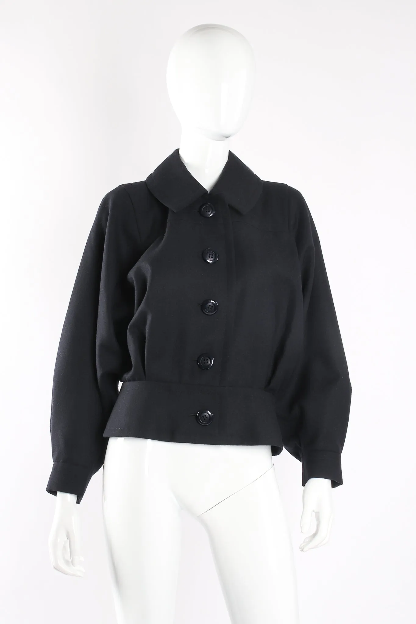 Batwing Uniform Peplum Jacket & Skirt Set