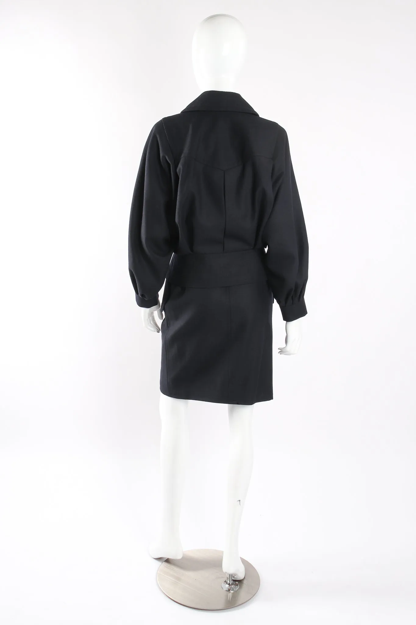 Batwing Uniform Peplum Jacket & Skirt Set