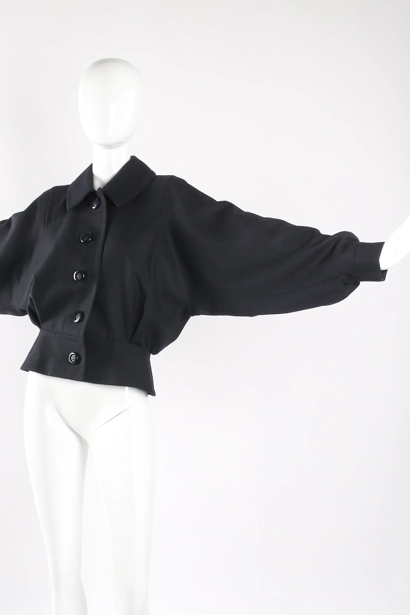 Batwing Uniform Peplum Jacket & Skirt Set