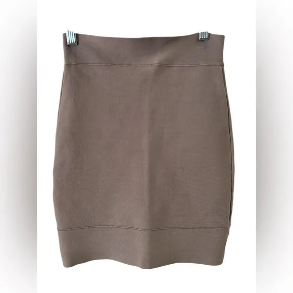 BCBG MAX AZRIA bodycon high waisted brown mini skirt