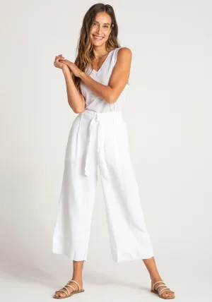 Bella Dahl Button Front Wide Crop Pants