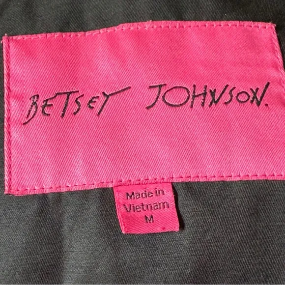 Betsey Johnson Classic Black Raincoat