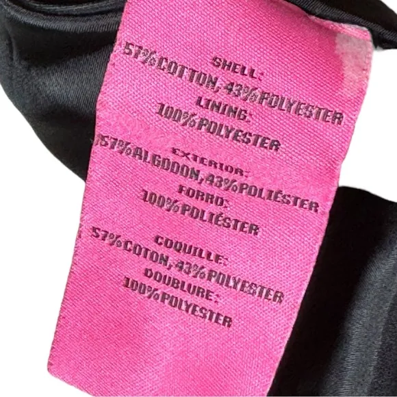 Betsey Johnson Classic Black Raincoat