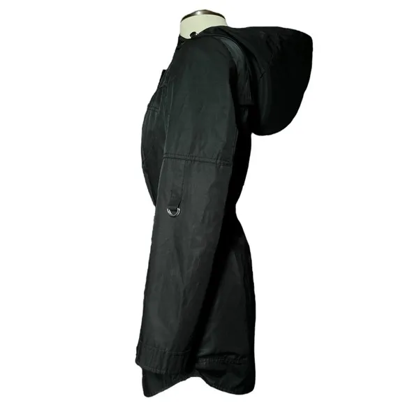 Betsey Johnson Classic Black Raincoat