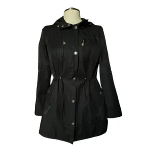 Betsey Johnson Classic Black Raincoat