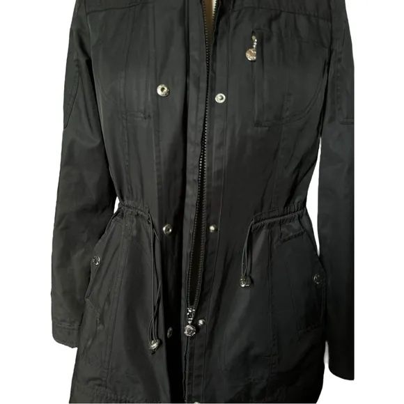 Betsey Johnson Classic Black Raincoat