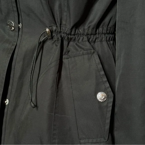 Betsey Johnson Classic Black Raincoat