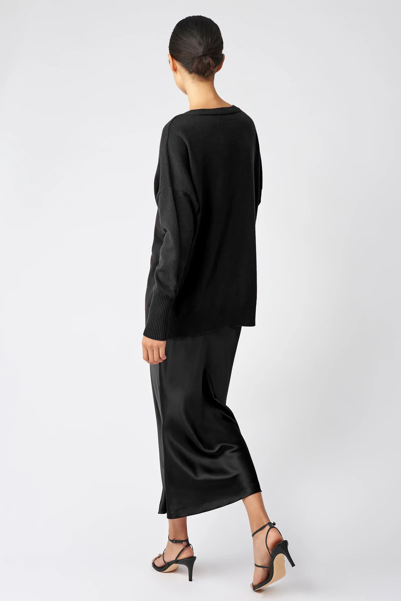 Bias Silk Skirt - Black