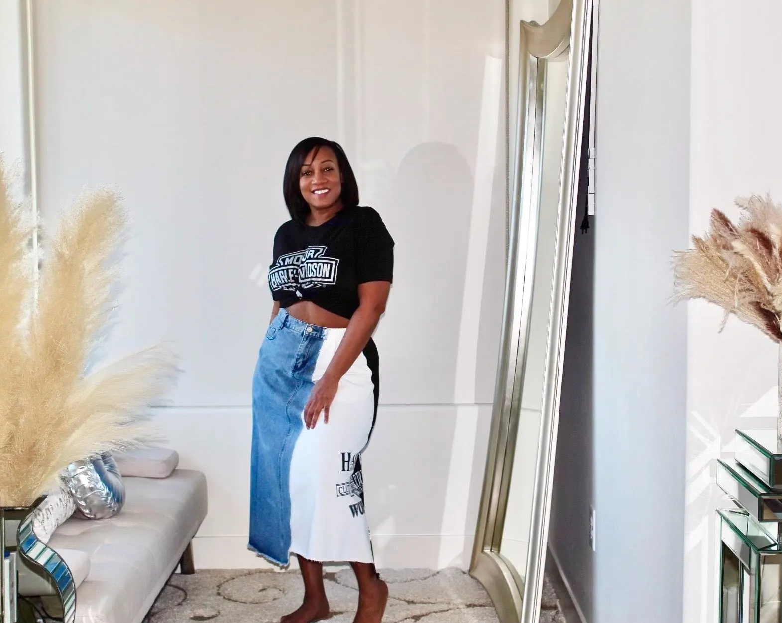 Biker Babe Denim Skirt  S-3X! * NO RESTOCKS!!!*