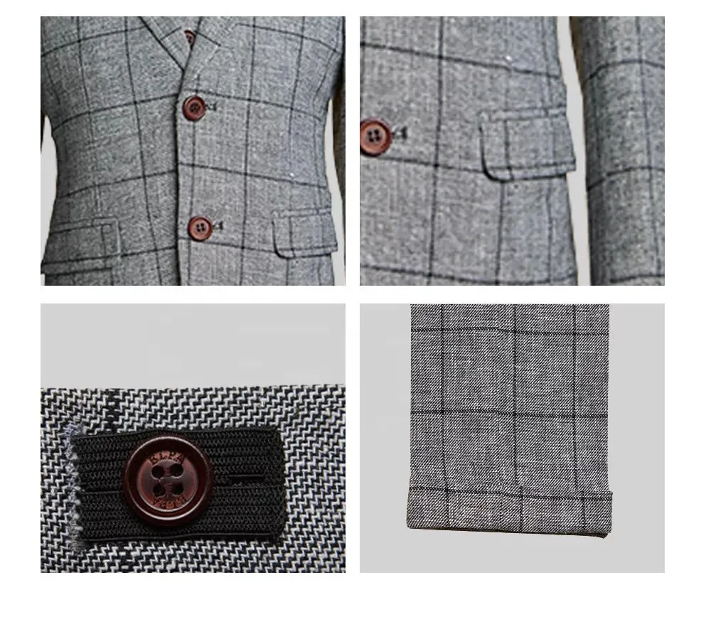 Black & Grey Check Suit