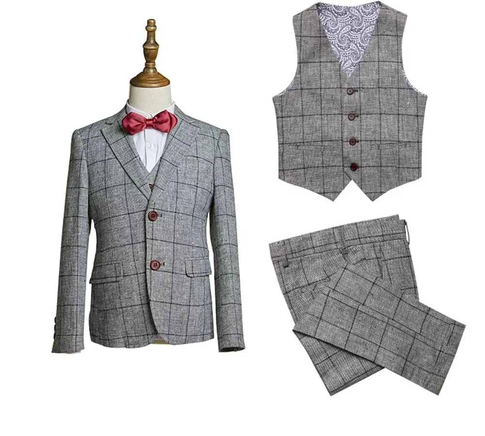 Black & Grey Check Suit