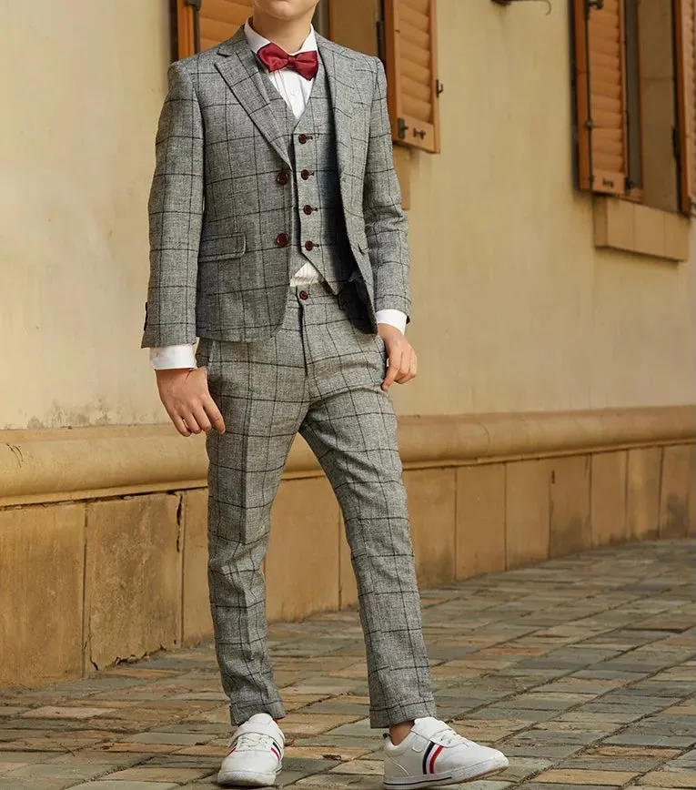 Black & Grey Check Suit