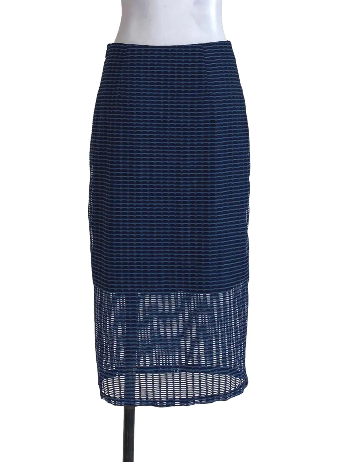 Black Navy Lace Straight Skirt LB