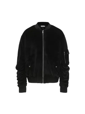 Black Velvet Flight Jacket