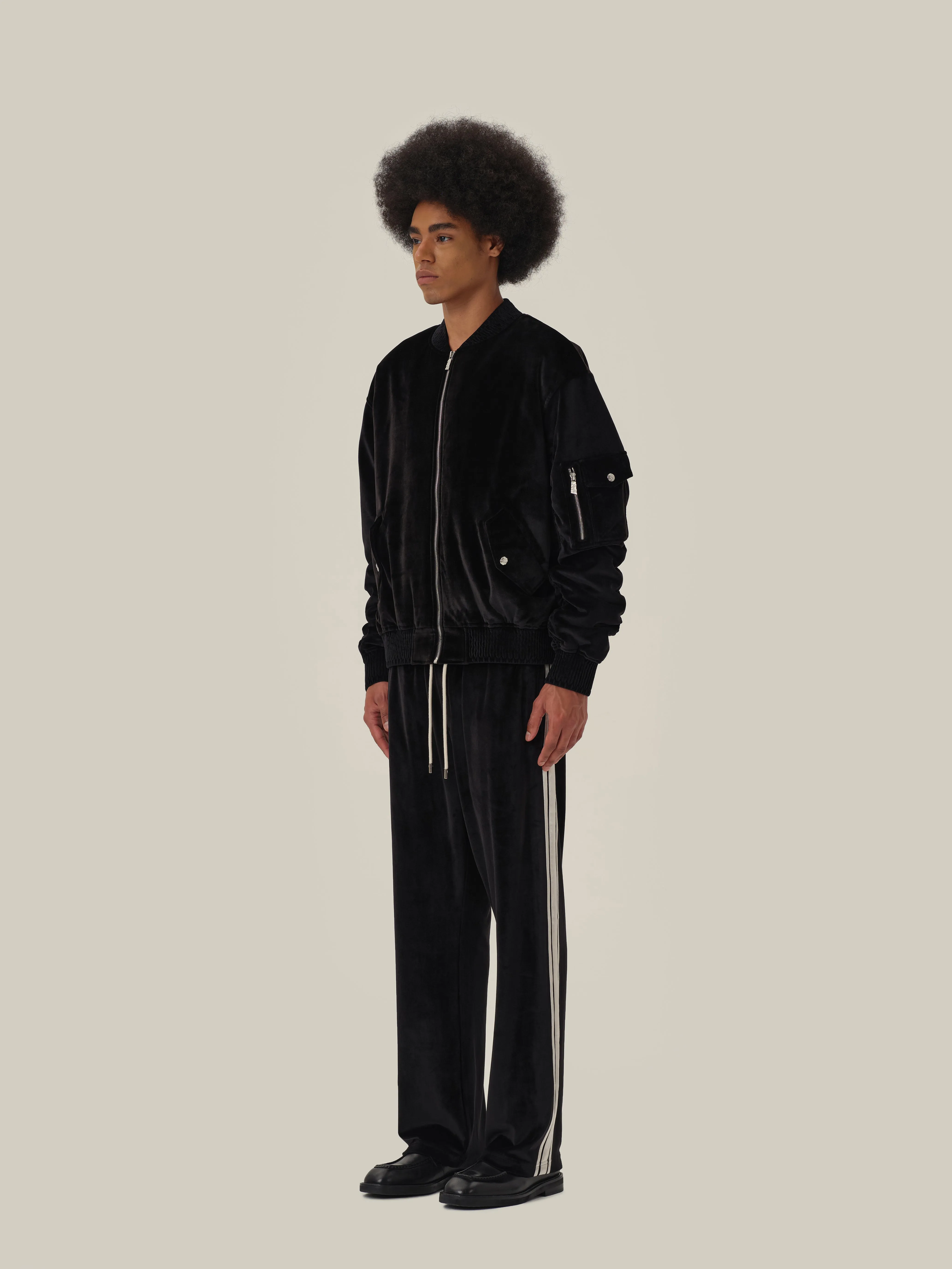Black Velvet Flight Jacket