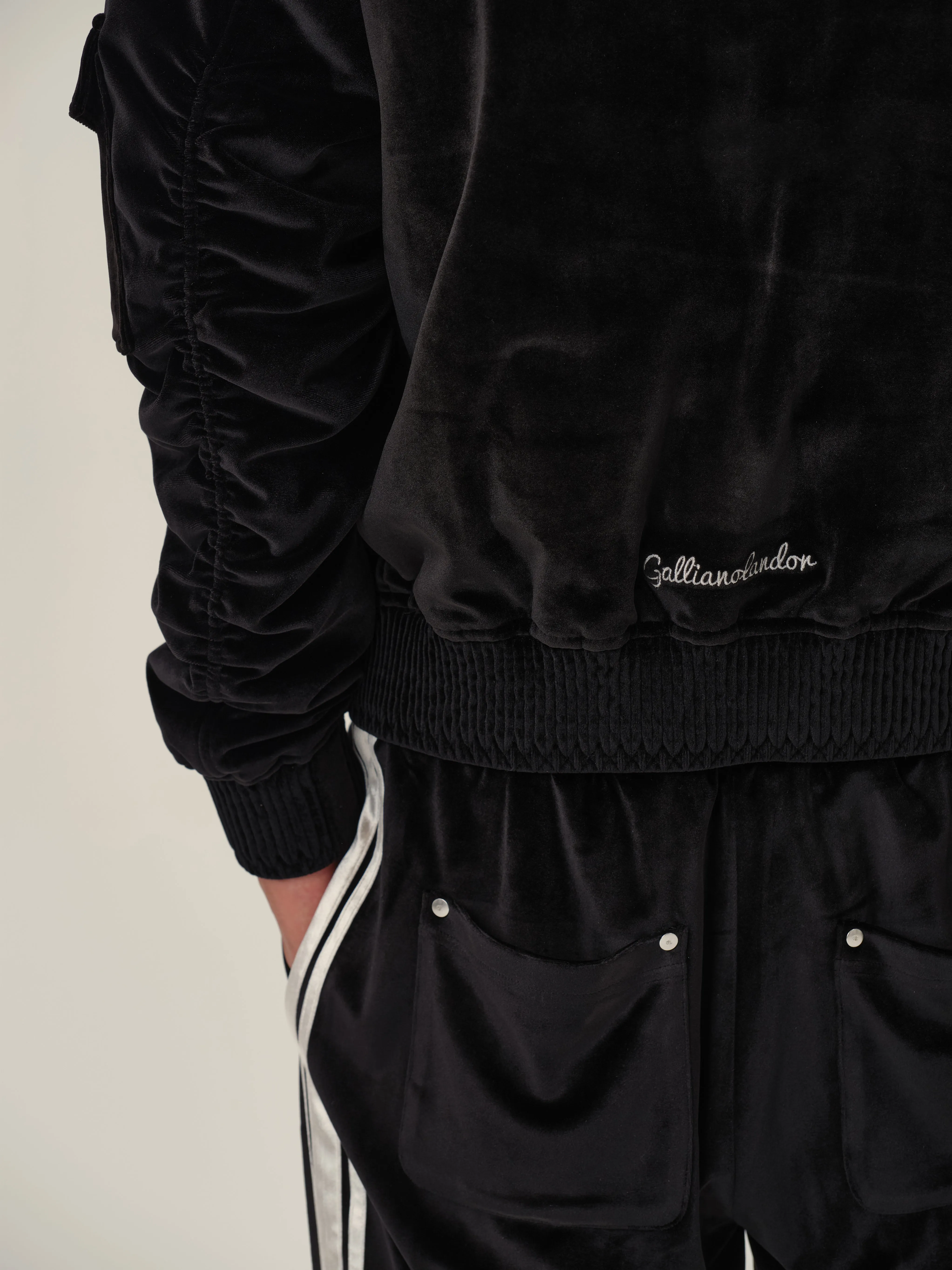 Black Velvet Flight Jacket