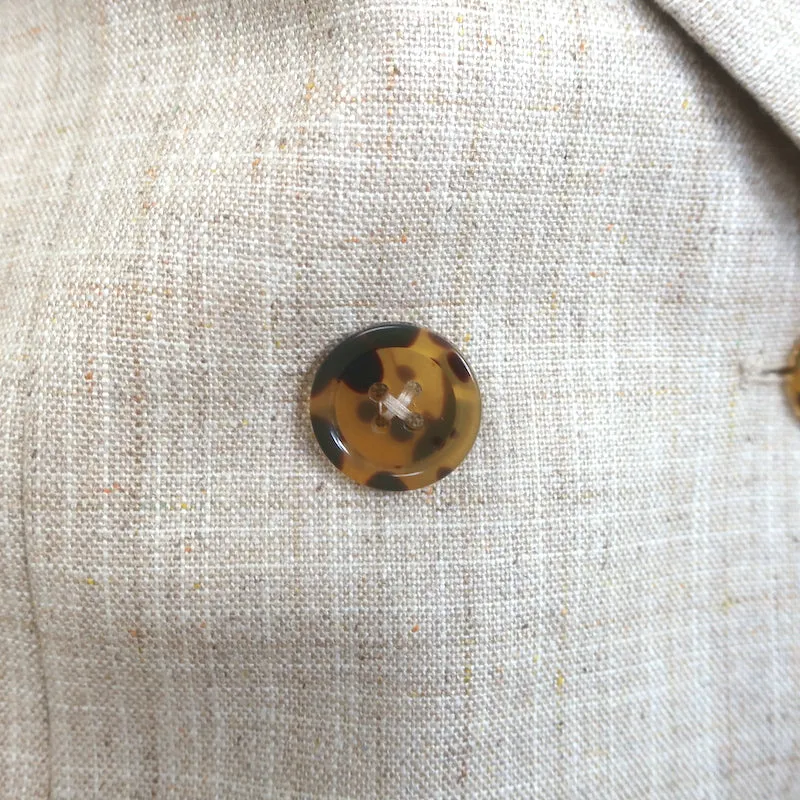 Blaze Milano Charmer Blazer Beige Silk Size 0 Double Breasted Jacket NEW