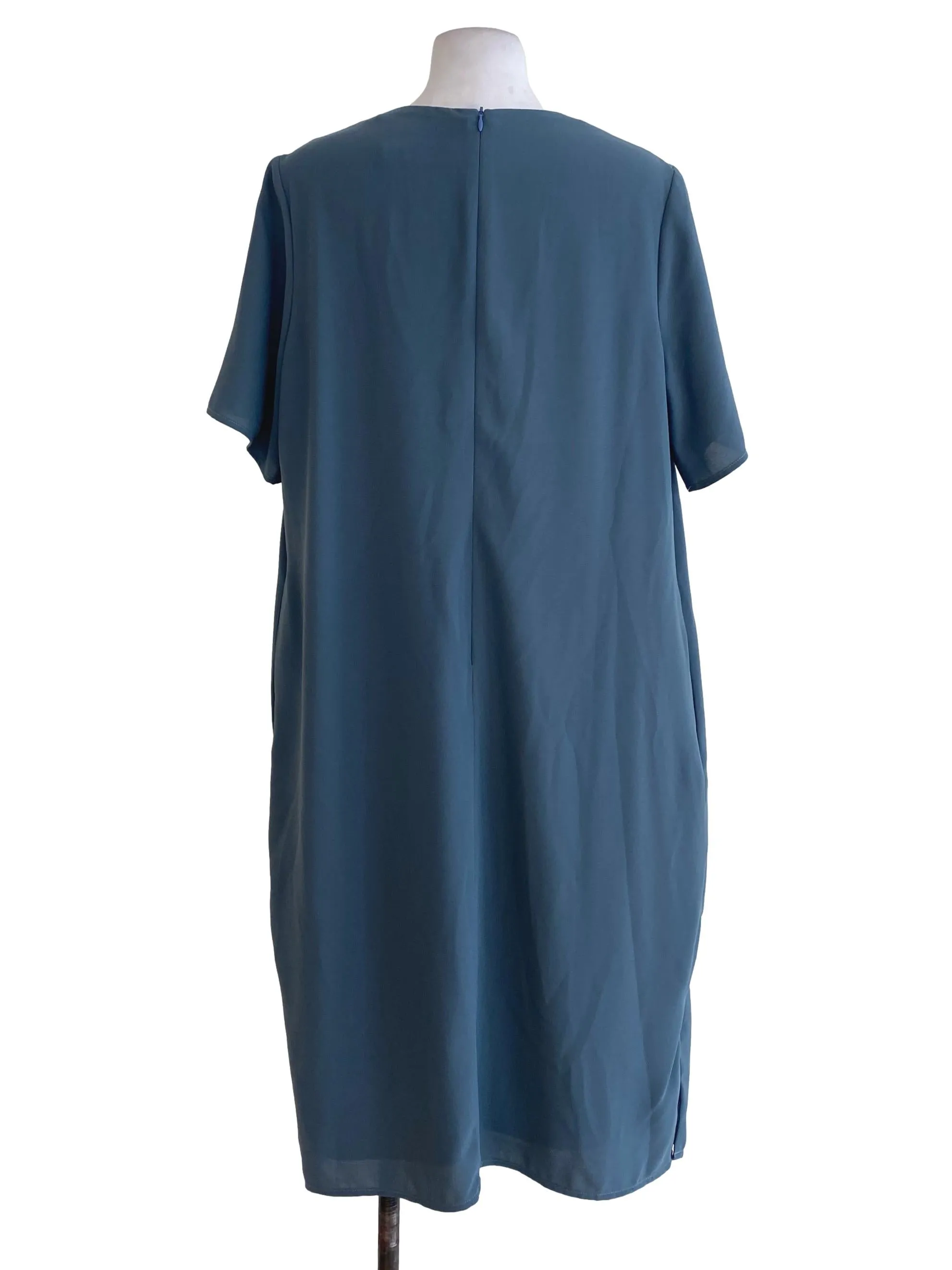Blue Round Neck Dress