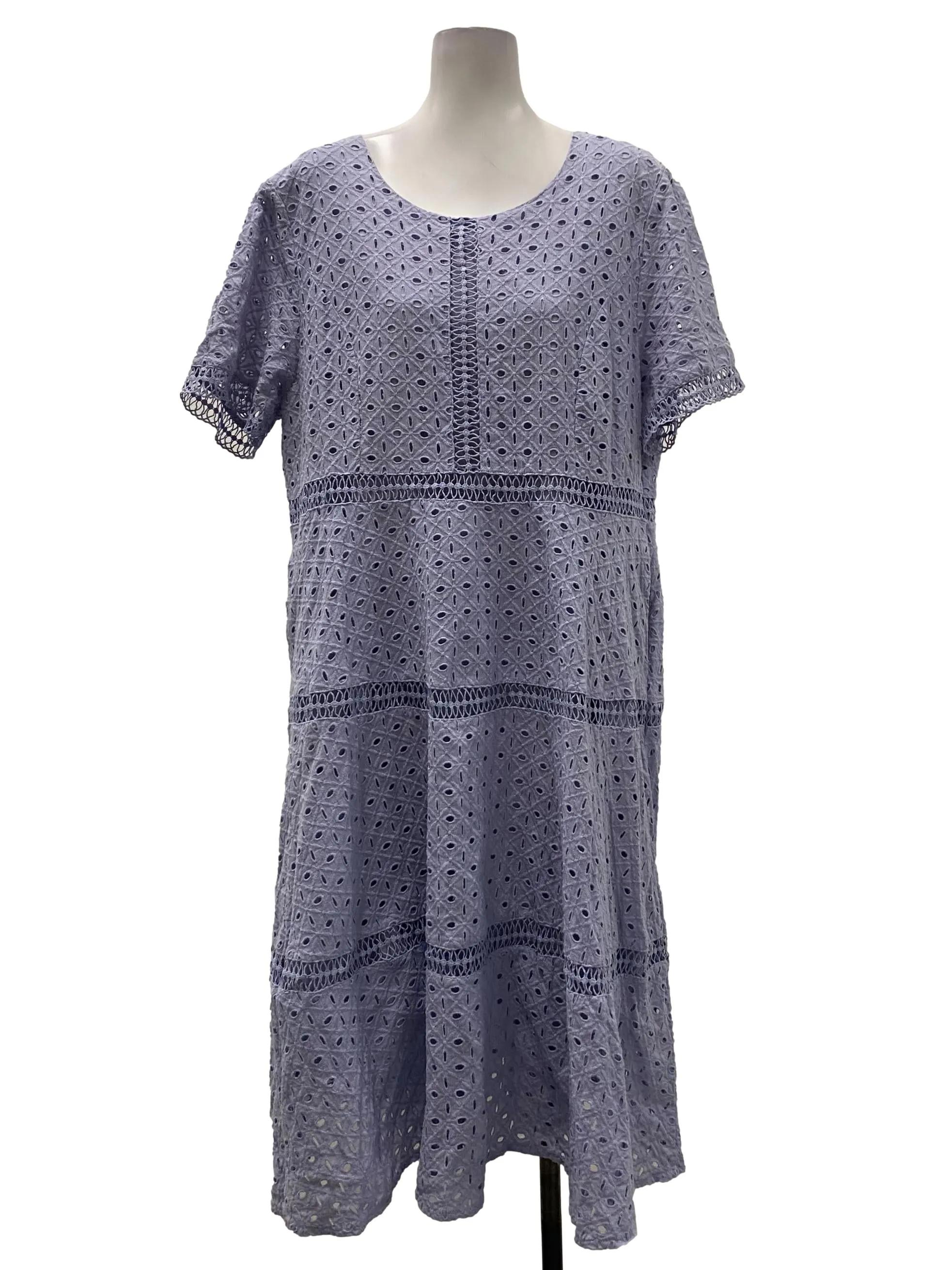 Blue Round Neck Dress