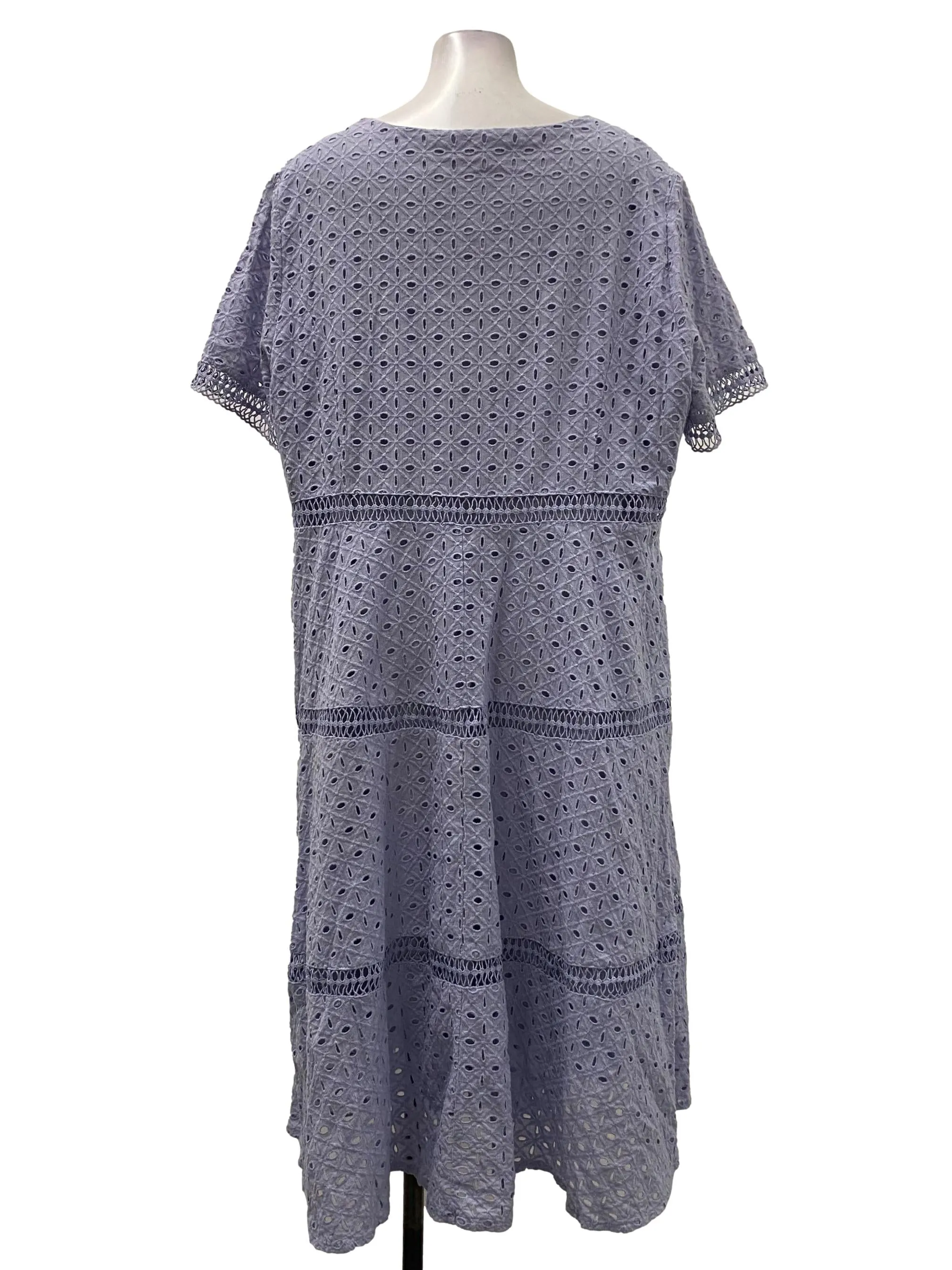 Blue Round Neck Dress