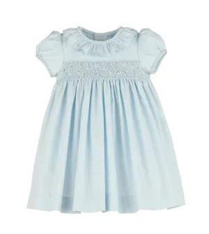 Blue Silverstone Ruffle Smock Dress