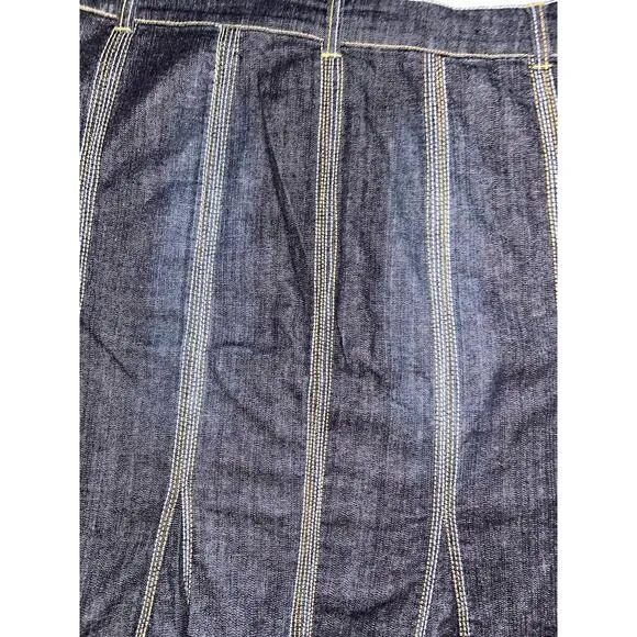 Boom Boom Jeans Tailored Denim Skirt Womens XL Dark Wash Vintage Y2K