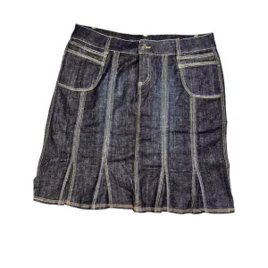 Boom Boom Jeans Tailored Denim Skirt Womens XL Dark Wash Vintage Y2K