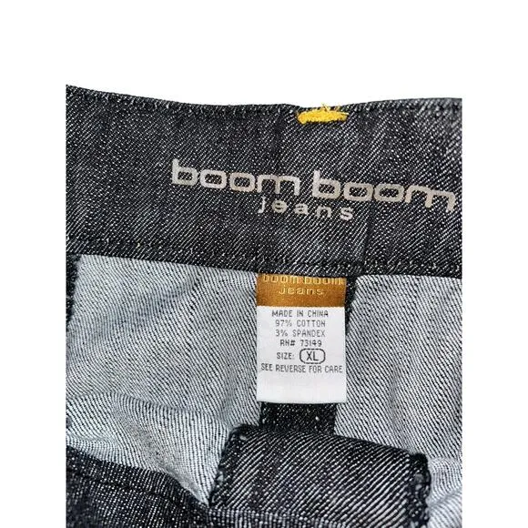 Boom Boom Jeans Tailored Denim Skirt Womens XL Dark Wash Vintage Y2K