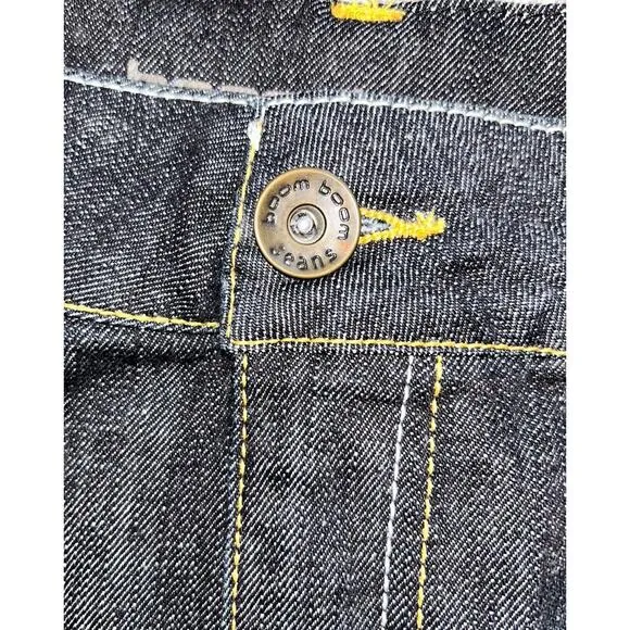 Boom Boom Jeans Tailored Denim Skirt Womens XL Dark Wash Vintage Y2K