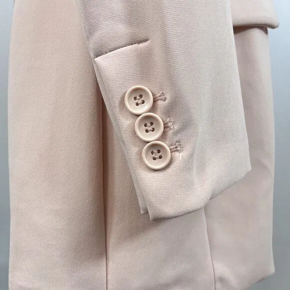 Boston Proper Beyond Travel Classic Boyfriend Blazer jacket pink womens sz 12