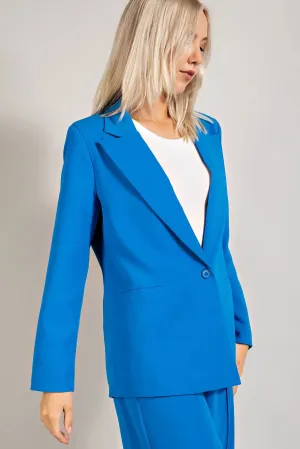Boyfriend Jacket W Single Front Button