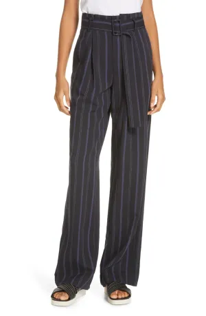 Brand new Women's Designer Vince Camuto Belted Striped Pant, Sz 16! Retails $385 