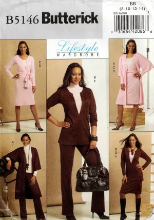 Butterick 5146 Womens Stretch Lifestyle Wardrobe Out Of Print Sewing Pattern Sizes 8 - 14 UNCUT Factory Folded