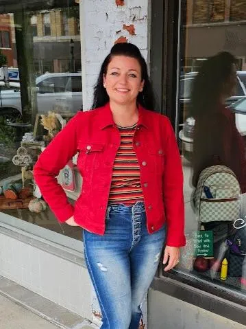 Button Down Classic Jean Jacket in Carnelian