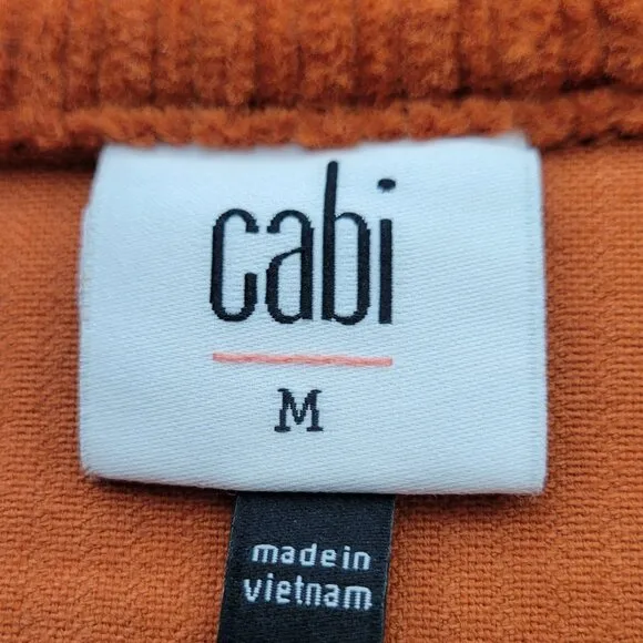 CAbi Professor Peacoat Corduroy Double Breasted Cognac Burnt Orange Jacket NEW