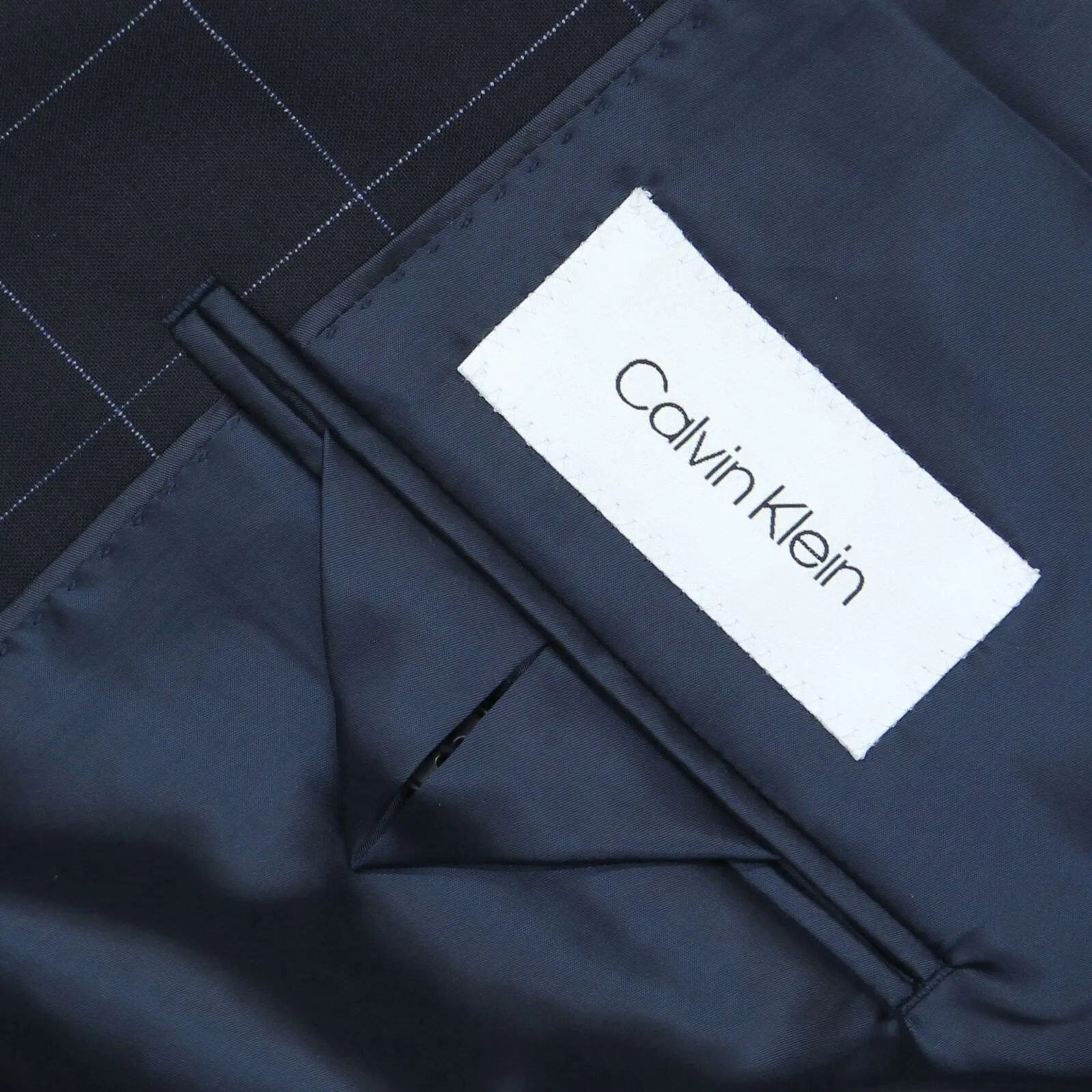 Calvin Klein Men's X-Fit Extra-Slim Stretch Wool Suit Jacket Navy Blue 42S