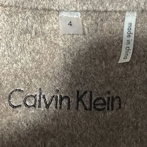🔥🔥Calvin Klein single breasted pea coat wool blend - Sz 4 - PERFECT Condition