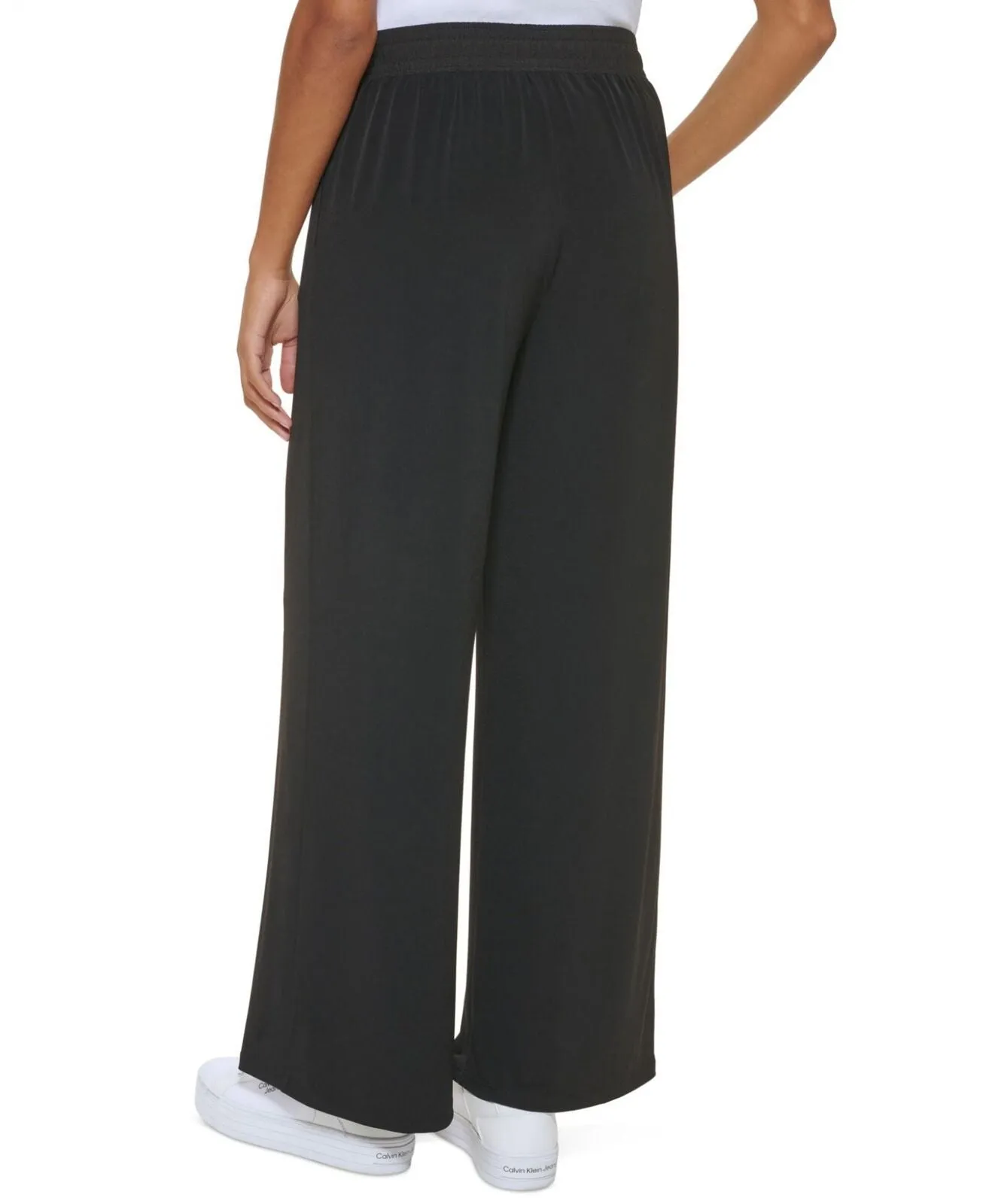 Calvin Klein Womens Jersey Wide Leg Pants M1LF7841