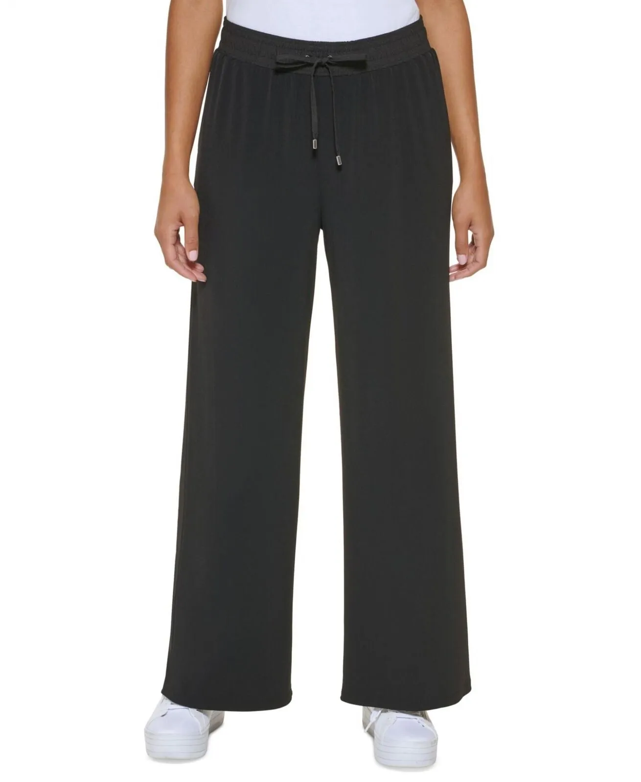 Calvin Klein Womens Jersey Wide Leg Pants M1LF7841