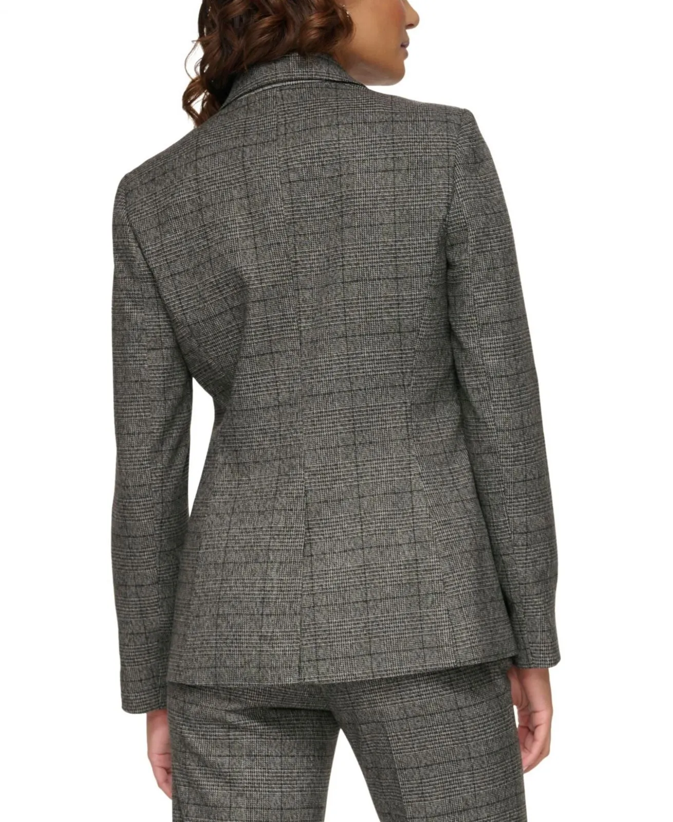 Calvin Klein Womens Petite Menswear One-Button Blazer Jacket T37JX21B