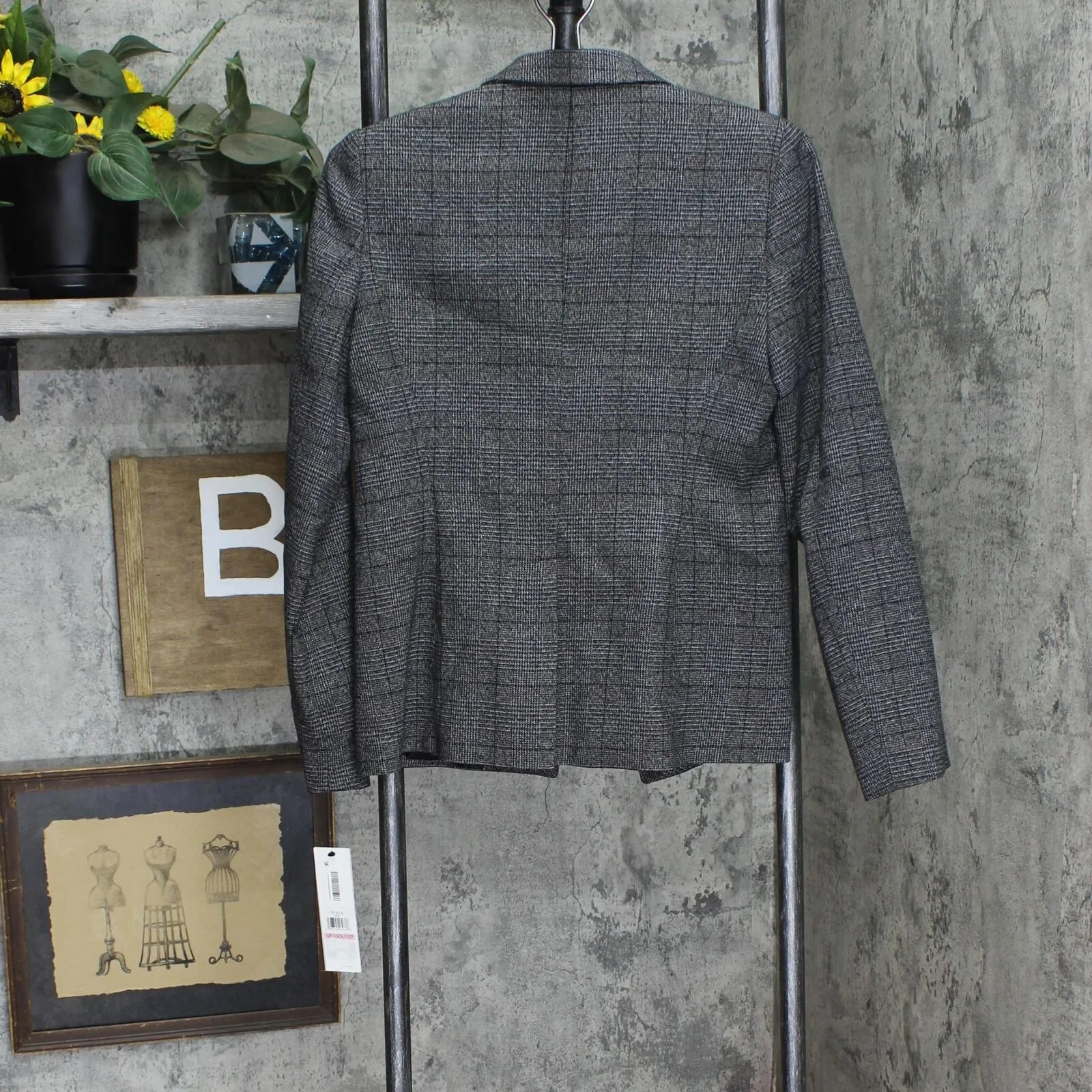Calvin Klein Womens Petite Menswear One-Button Blazer Jacket T37JX21B
