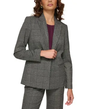 Calvin Klein Womens Petite Menswear One-Button Blazer Jacket T37JX21B