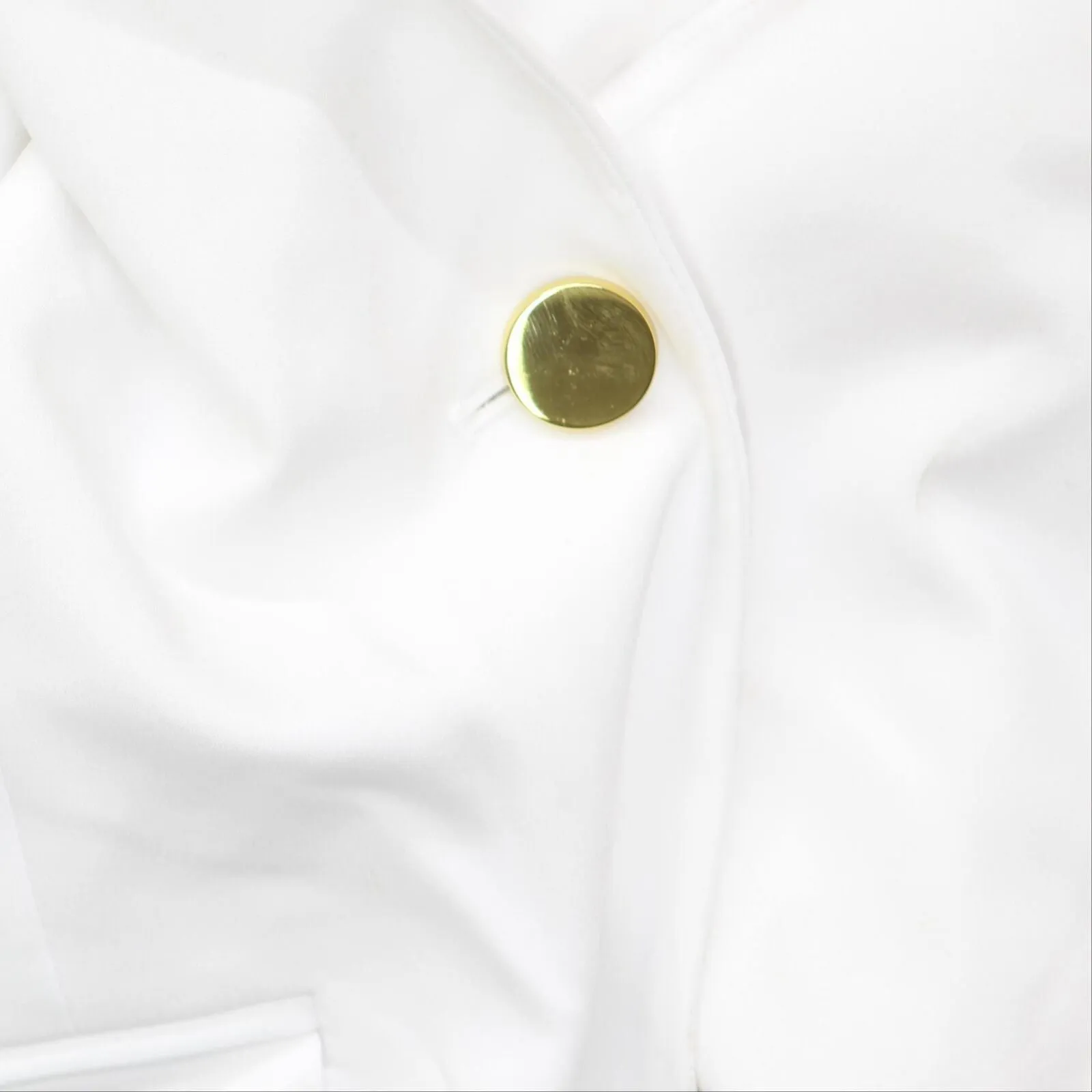 Calvin Klein Womens Petite Single-Button Grommet Blazer Jacket White 14P