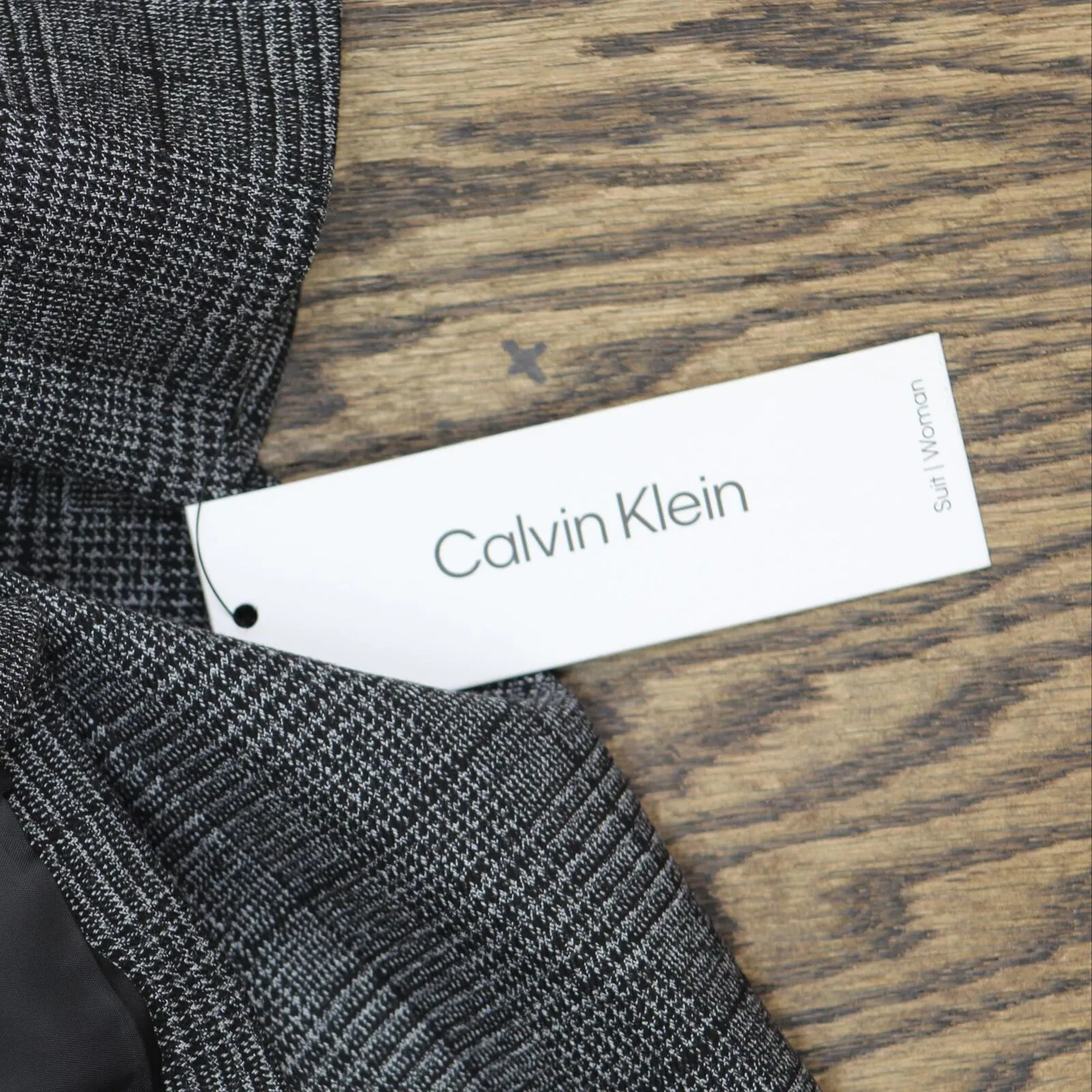 Calvin Klein Womens Plus Size Menswear One-Button Blazer Jacket X37JX21B