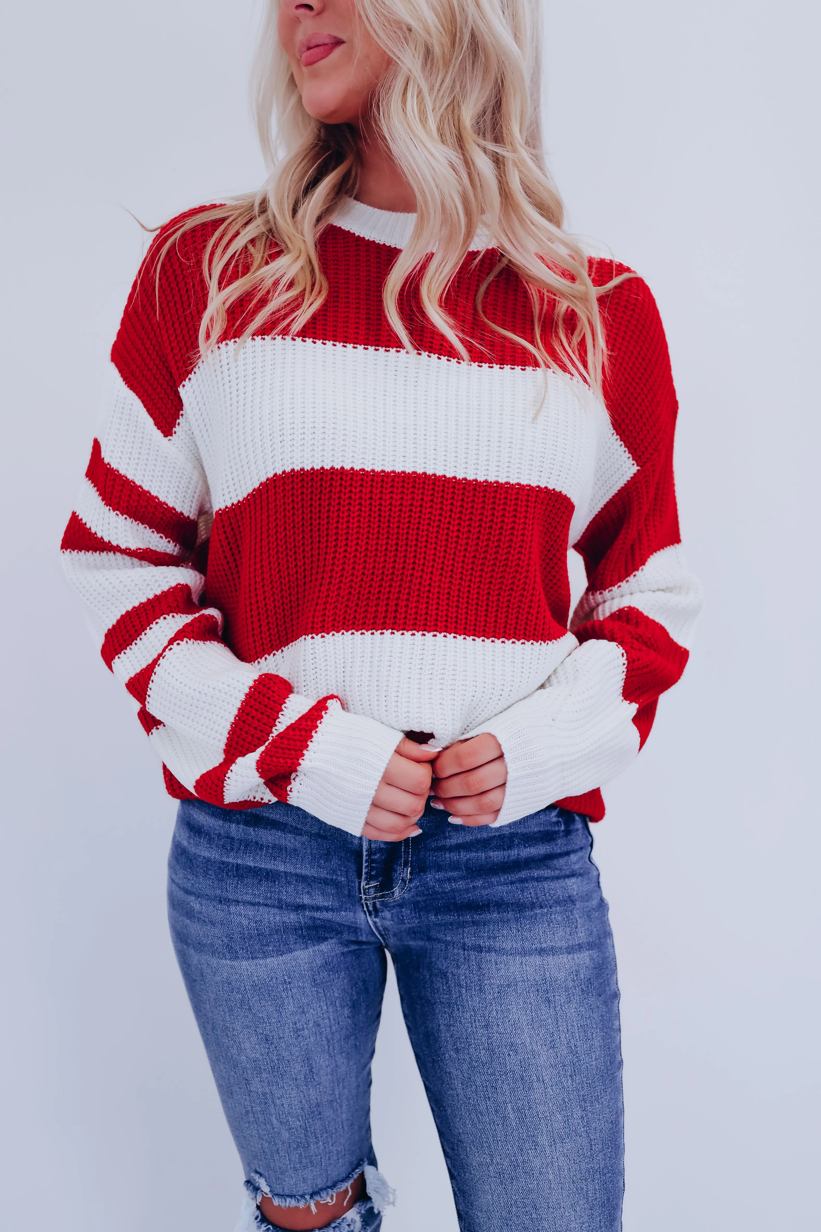 Candy Cane Striped Sweater