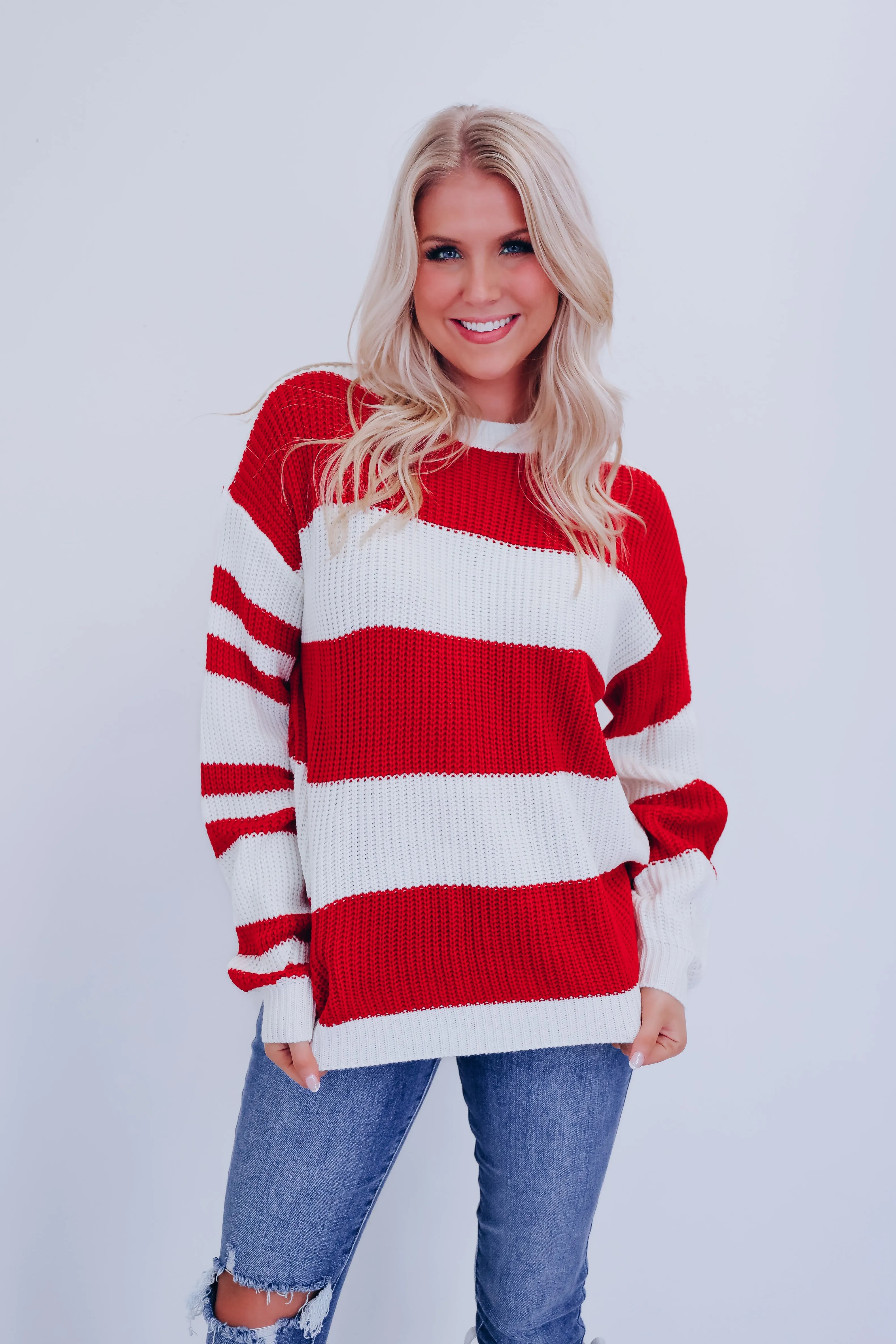 Candy Cane Striped Sweater