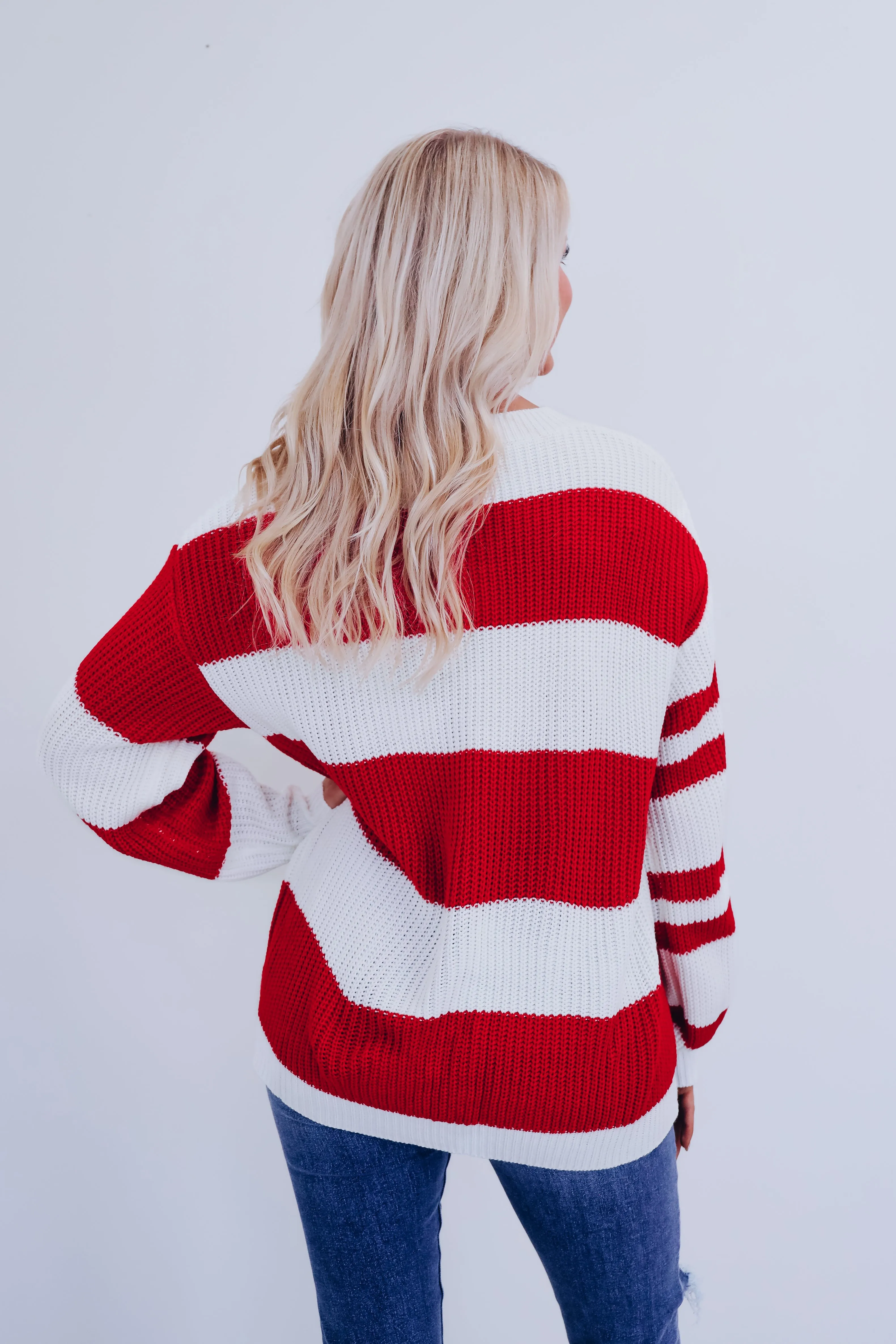 Candy Cane Striped Sweater