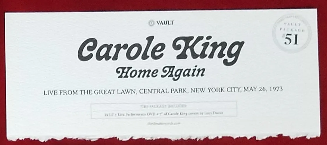 Carole King Home Again Live from the Great Lawn, Central Park, New York City